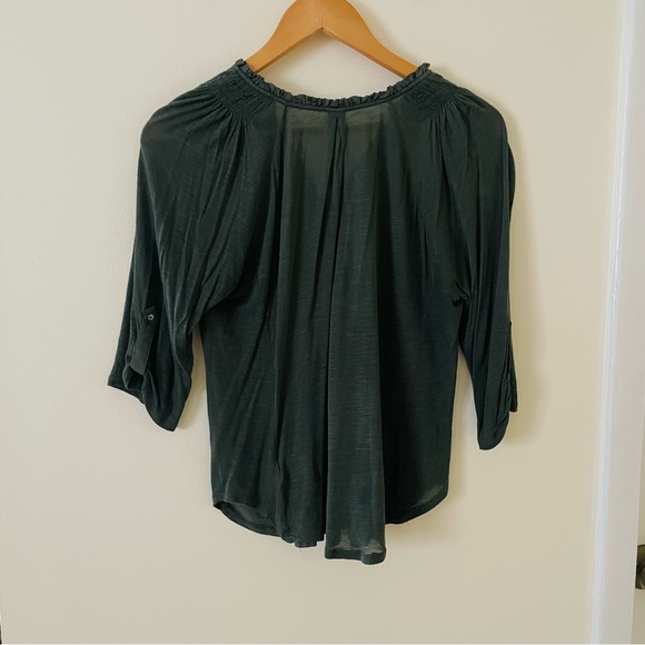 Floral Embroidered Women's Blouse in Olive - Picture 6 of 10